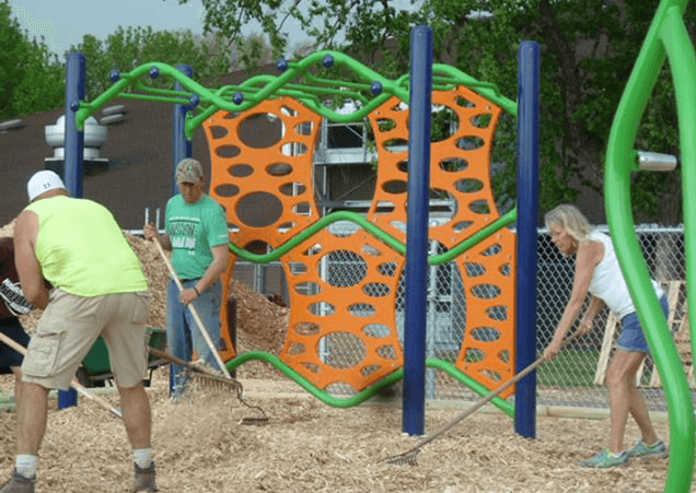 Playground Installation in Havana, Illinois