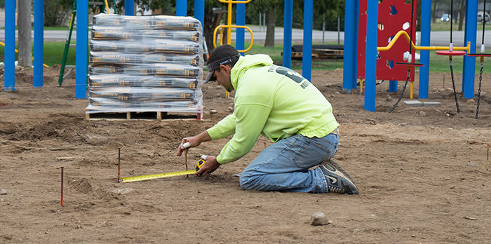 Playground Contractor Conducting Site Survey